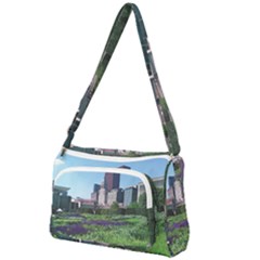 Lurie Garden Salvia River Front Pocket Crossbody Bag by Riverwoman