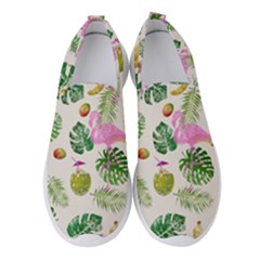 Flamingo Pattern Women s Slip On Sneakers by Valentinaart