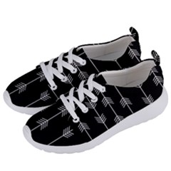 Black And White Abstract Pattern Women s Lightweight Sports Shoes by Valentinaart