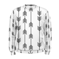 Black And White Abstract Pattern Men s Sweatshirt by Valentinaart