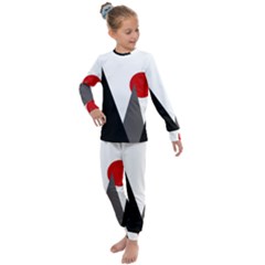 Geometric Landscape Kids  Long Sleeve Set  by Valentinaart