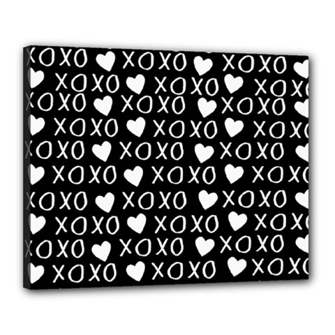 Xo Valentines Day Pattern Canvas 20  X 16  (stretched) by Valentinaart