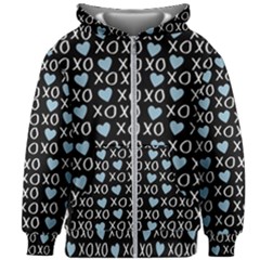 Xo Valentines Day Pattern Kids  Zipper Hoodie Without Drawstring by Valentinaart