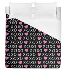 Xo Valentines Day Pattern Duvet Cover (queen Size) by Valentinaart