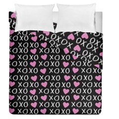 Xo Valentines Day Pattern Duvet Cover Double Side (queen Size) by Valentinaart