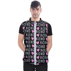 Xo Valentines Day Pattern Men s Puffer Vest by Valentinaart