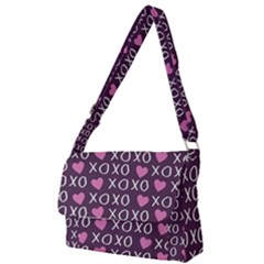 Xo Valentines Day Pattern Full Print Messenger Bag by Valentinaart