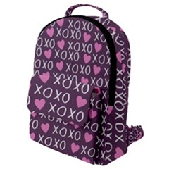 Xo Valentines Day Pattern Flap Pocket Backpack (small) by Valentinaart
