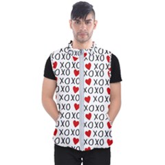 Xo Valentines Day Pattern Men s Puffer Vest by Valentinaart