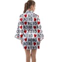 XO Valentines day pattern Long Sleeve Kimono Robe View2