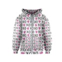 XO Valentines day pattern Kids  Zipper Hoodie View1