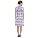 XO Valentines day pattern Short Sleeve Front Wrap Dress View2