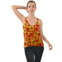 Brilliant Orange And Yellow Daisies Chiffon Cami View1