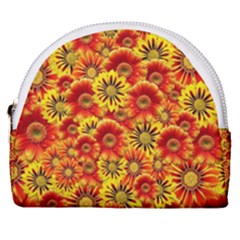 Brilliant Orange And Yellow Daisies Horseshoe Style Canvas Pouch