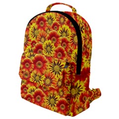 Brilliant Orange And Yellow Daisies Flap Pocket Backpack (Small)