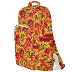 Brilliant Orange And Yellow Daisies Double Compartment Backpack