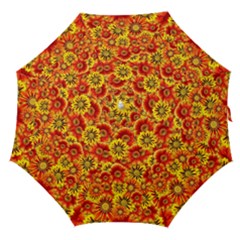 Brilliant Orange And Yellow Daisies Straight Umbrellas