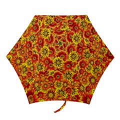 Brilliant Orange And Yellow Daisies Mini Folding Umbrellas