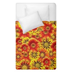 Brilliant Orange And Yellow Daisies Duvet Cover Double Side (Single Size)