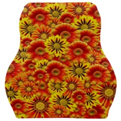 Brilliant Orange And Yellow Daisies Car Seat Velour Cushion 