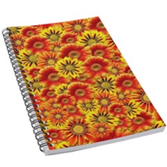 Brilliant Orange And Yellow Daisies 5.5  x 8.5  Notebook