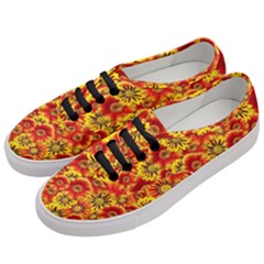Brilliant Orange And Yellow Daisies Women s Classic Low Top Sneakers