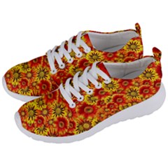 Brilliant Orange And Yellow Daisies Men s Lightweight Sports Shoes