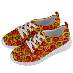 Brilliant Orange And Yellow Daisies Women s Lightweight Sports Shoes