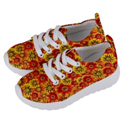 Brilliant Orange And Yellow Daisies Kids  Lightweight Sports Shoes