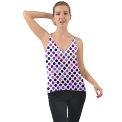 Shades Of Purple Polka Dots Chiffon Cami by retrotoomoderndesigns