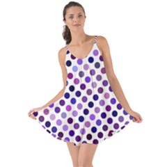 Shades Of Purple Polka Dots Love The Sun Cover Up by retrotoomoderndesigns