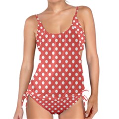 Red White Polka Dots Tankini Set by retrotoomoderndesigns