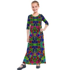 Ml 85 Kids  Quarter Sleeve Maxi Dress by ArtworkByPatrick