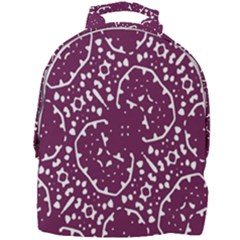Magenta And White Abstract Print Pattern Mini Full Print Backpack by dflcprintsclothing