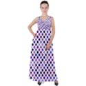 Shades Of Purple Polka Dots Empire Waist Velour Maxi Dress View1