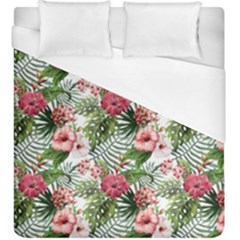 Tropical flowers Duvet Cover (King Size)