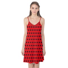 Red Black Polka Dots Camis Nightgown