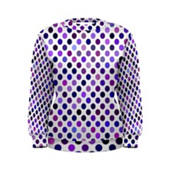 Shades Of Purple Polka Dots Women s Sweatshirt by retrotoomoderndesigns