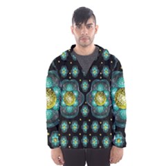 Light And Love Flowers Decorative Hooded Windbreaker (men) by pepitasart