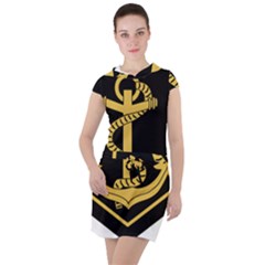 French Maritime Gendarmerie Insignia Drawstring Hooded Dress by abbeyz71