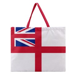 White Ensign Of Royal Navy Zipper Large Tote Bag by abbeyz71