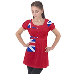 British Red Ensign, 1707–1801 Puff Sleeve Tunic Top by abbeyz71