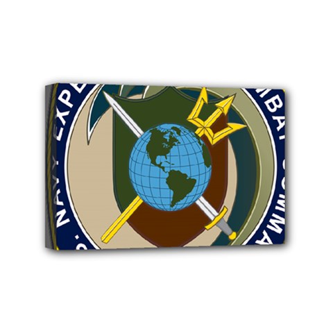 Seal Of United States Navy Expeditionary Combat Command Mini Canvas 6  X 4  (stretched) by abbeyz71