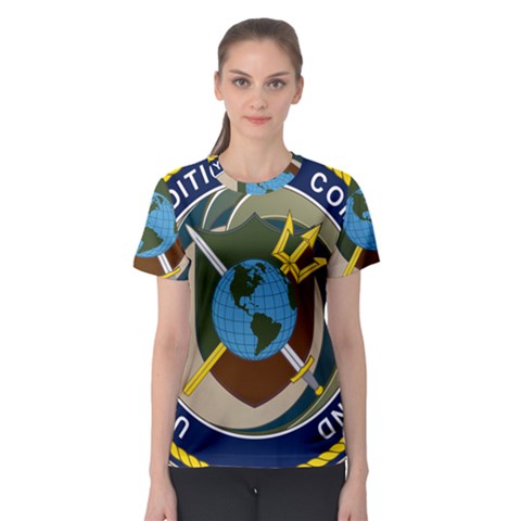 Seal Of United States Navy Expeditionary Combat Command Women s Sport Mesh Tee by abbeyz71