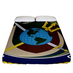 Seal Of United States Navy Expeditionary Combat Command Fitted Sheet (king Size) by abbeyz71