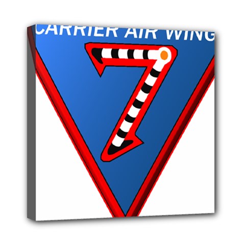 Patch Insignia Of United States Navy Aircraft Carrier Air Wing Seven Mini Canvas 8  X 8  (stretched) by abbeyz71