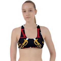 United States Navy Carrier Strike Group 8 Emblem Criss Cross Racerback Sports Bra by abbeyz71