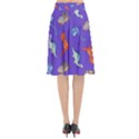 Dinosaurs - Periwinkle Flared Midi Skirt View2