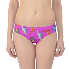 Dinosaurs - Fuchsia Hipster Bikini Bottoms by WensdaiAmbrose