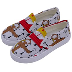 Coat Of Arms Of The Colombian Navy Kids  Canvas Slip Ons by abbeyz71